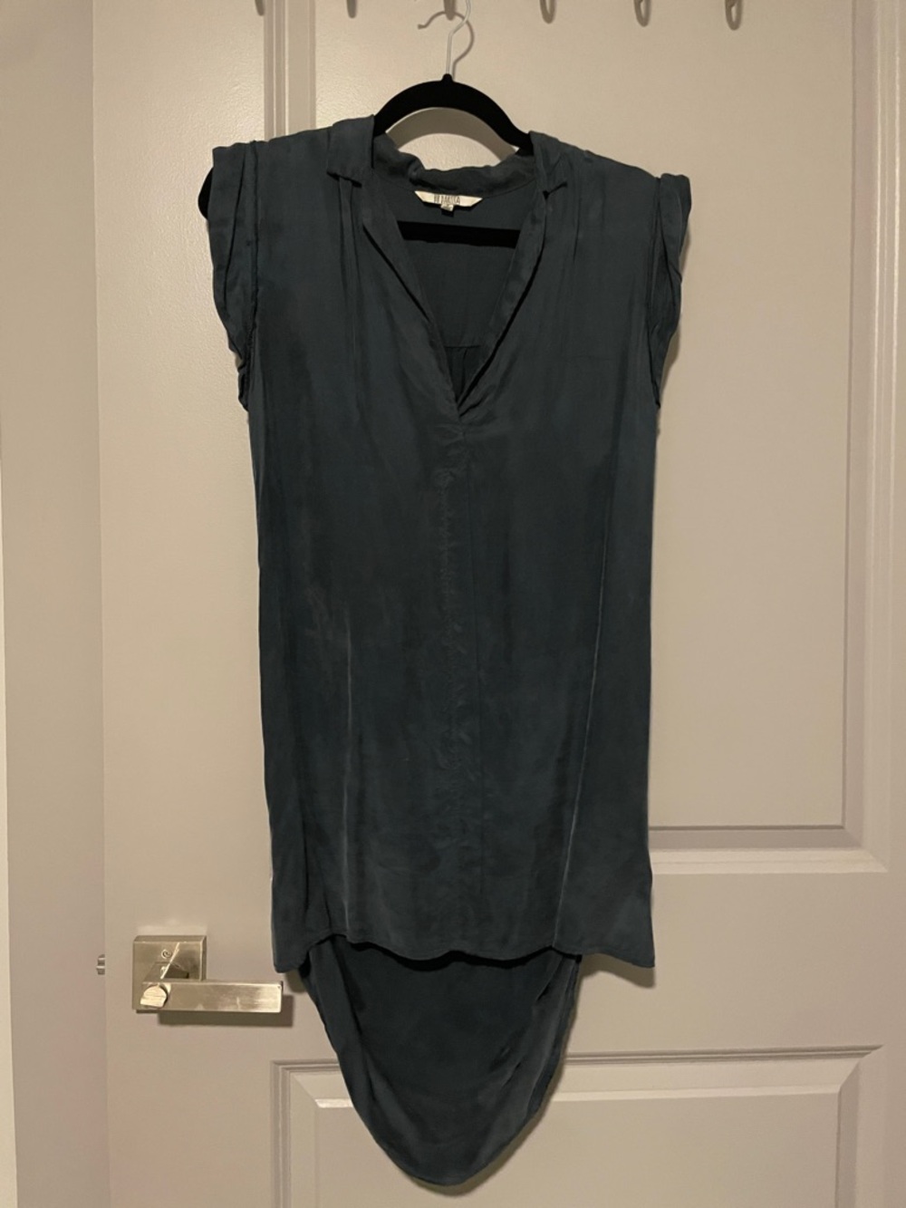 Sleeveless V-Neck Tunic in Slate Blue